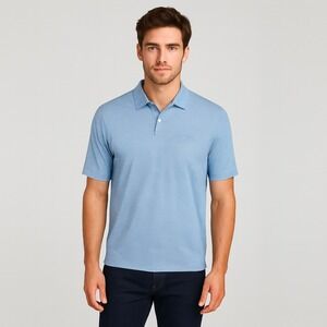 Vineyard Vines Polo Shirt XXL Blue White Stripe Brrr Cooling Golf‎ Performance